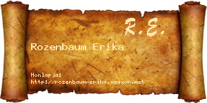 Rozenbaum Erika névjegykártya